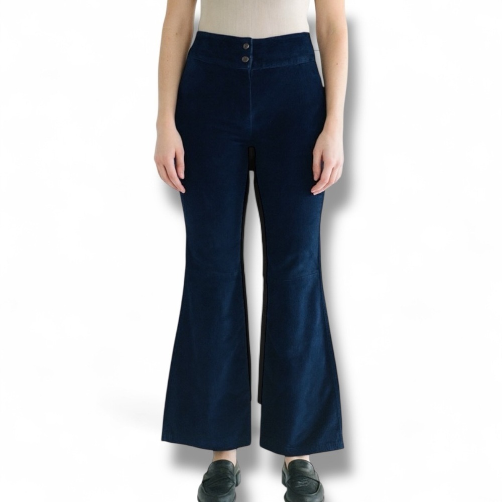 Vintages skotts suede real leather deep navy pants y2k rodeo western vibes 8